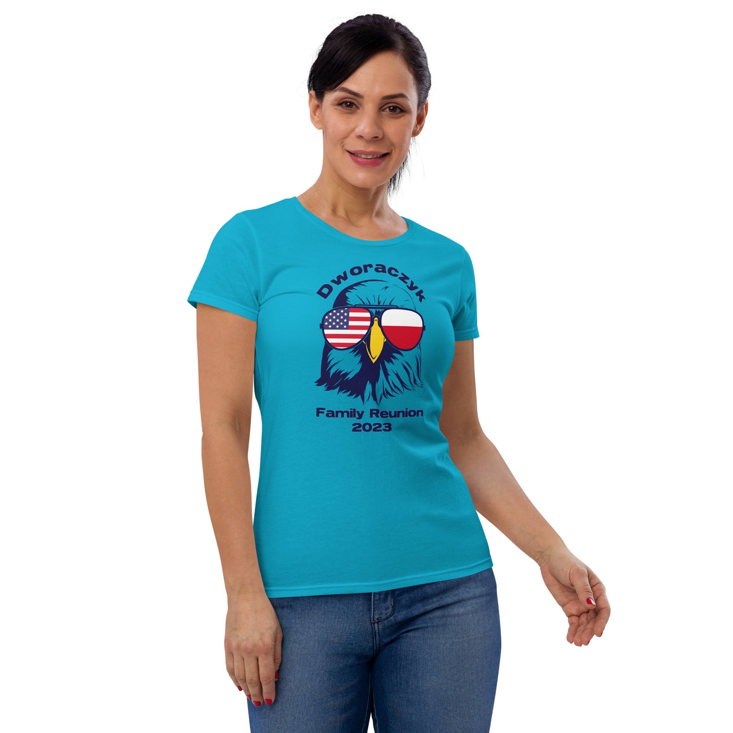 2023 Official Reunion Women's short sleeve - BLUE LOGO