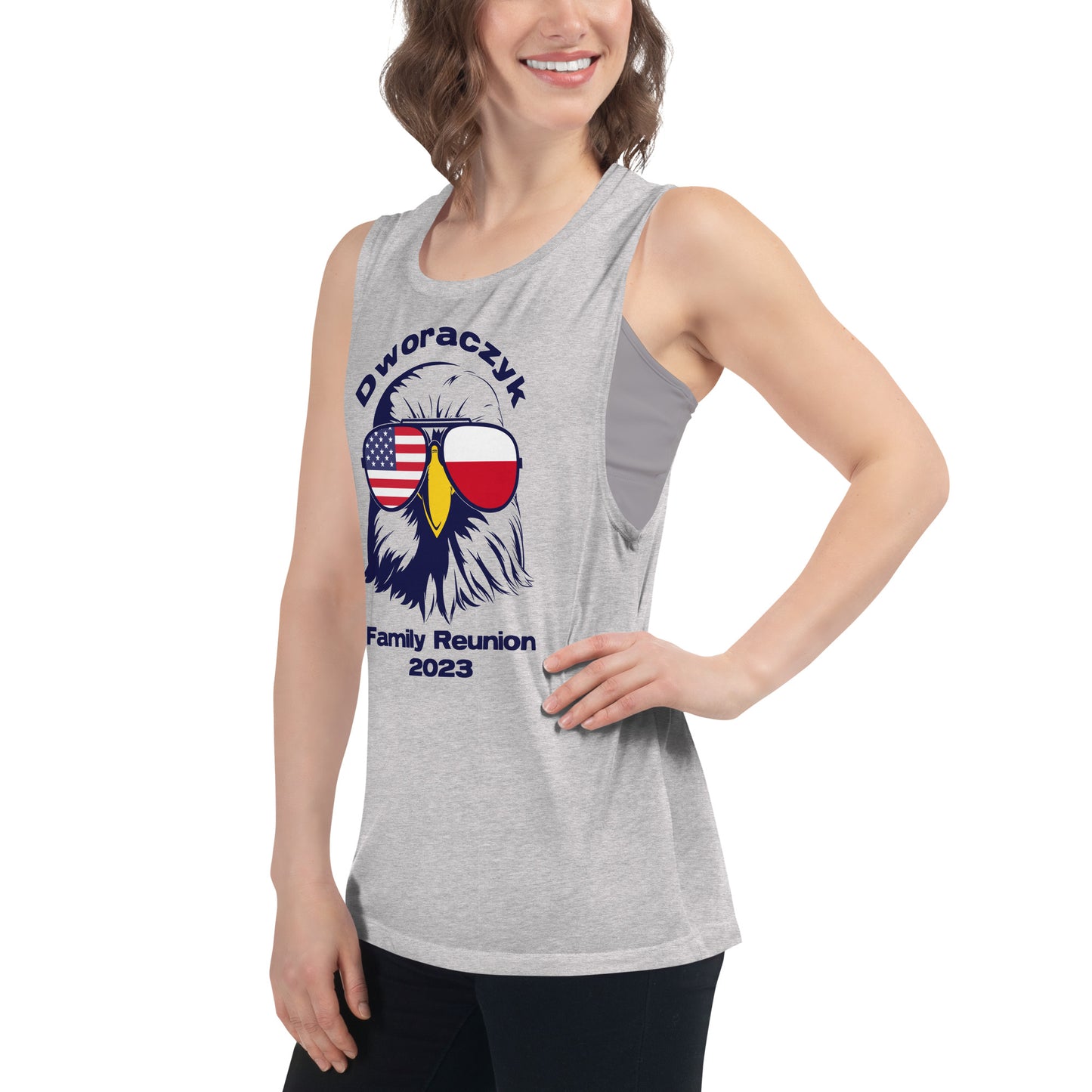 2023 Official Reunion Ladies’ Muscle Tank - BLUE LOGO