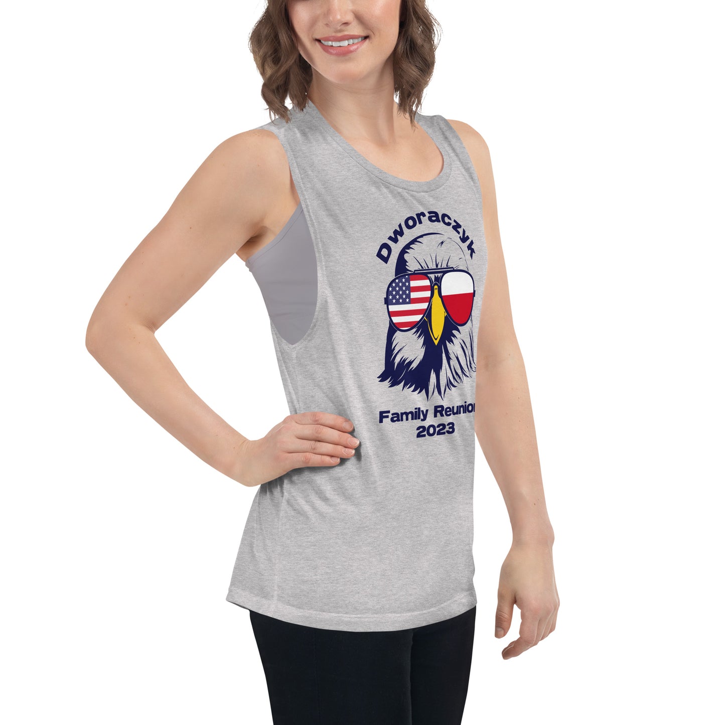 2023 Official Reunion Ladies’ Muscle Tank - BLUE LOGO