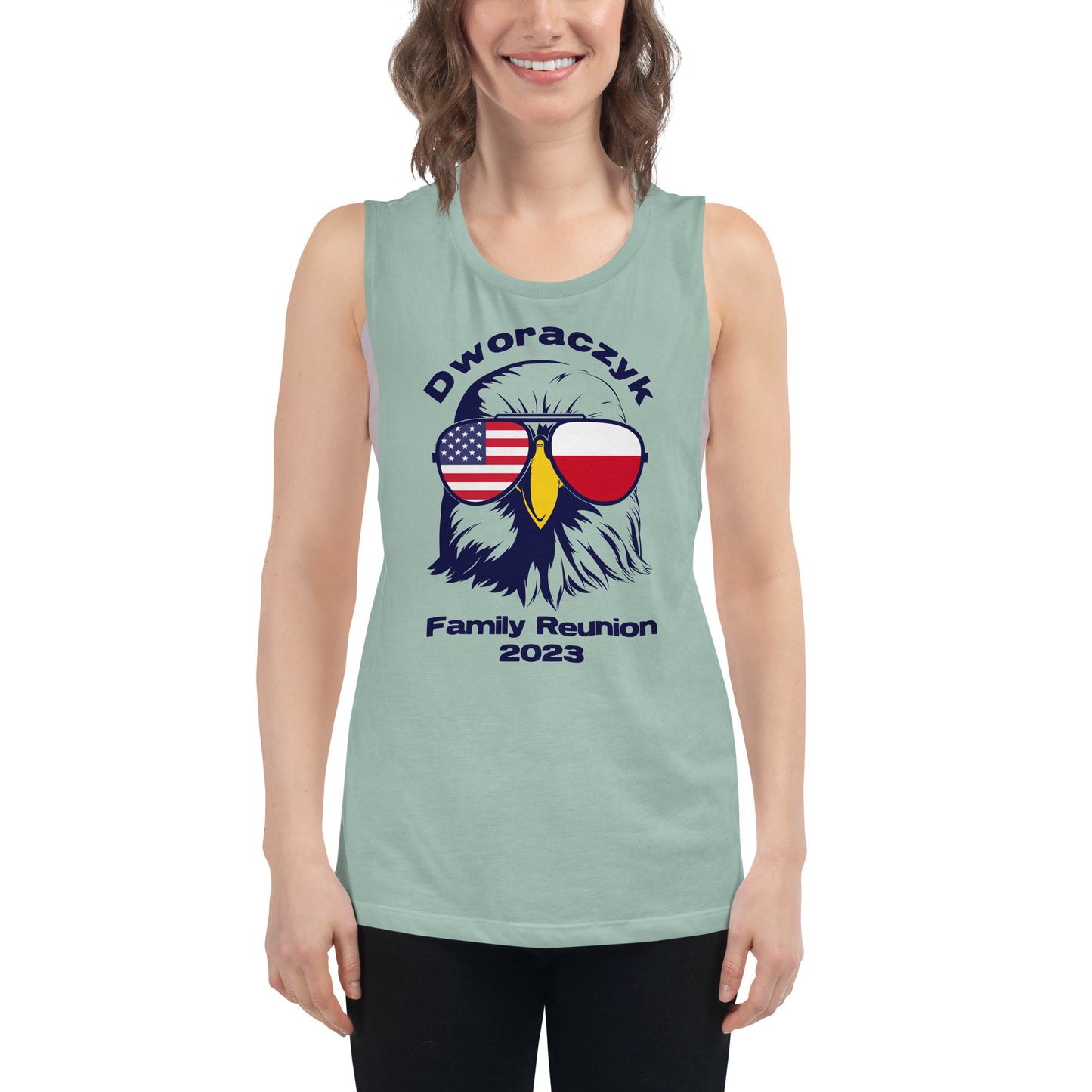 2023 Official Reunion Ladies’ Muscle Tank - BLUE LOGO