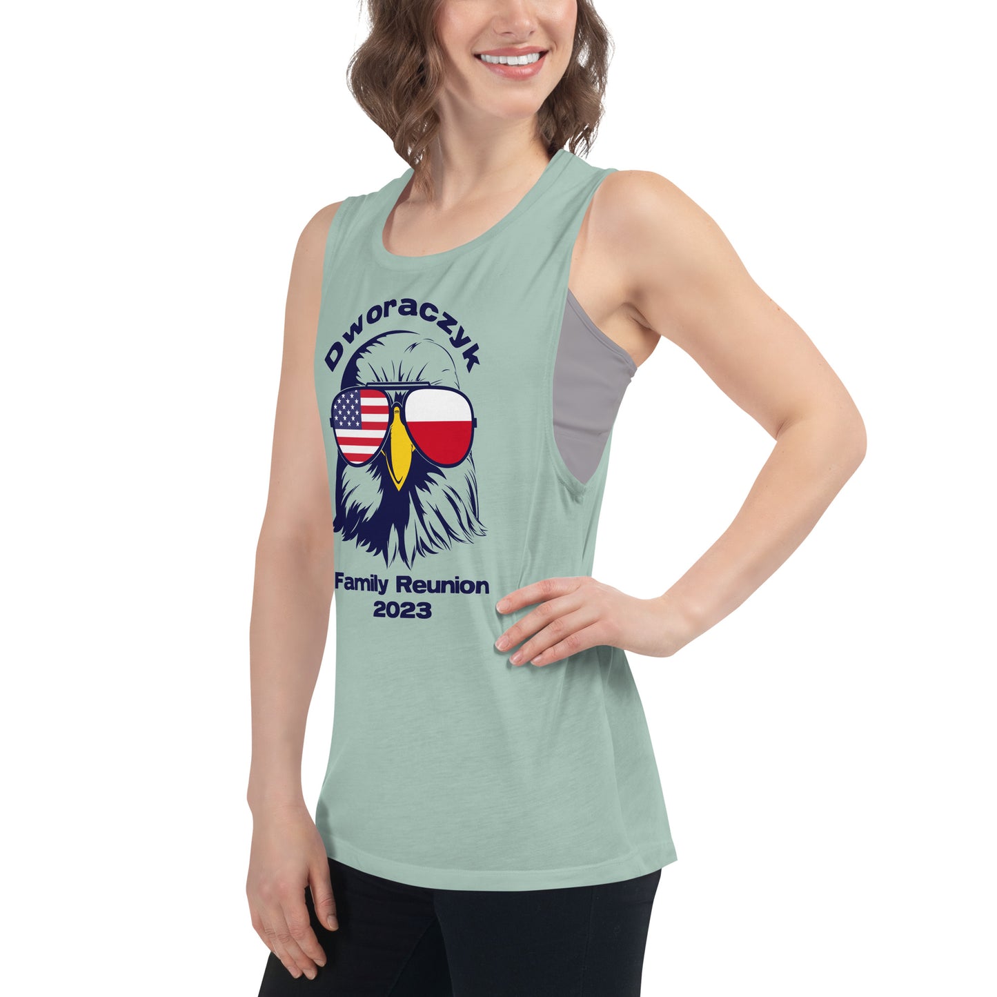 2023 Official Reunion Ladies’ Muscle Tank - BLUE LOGO