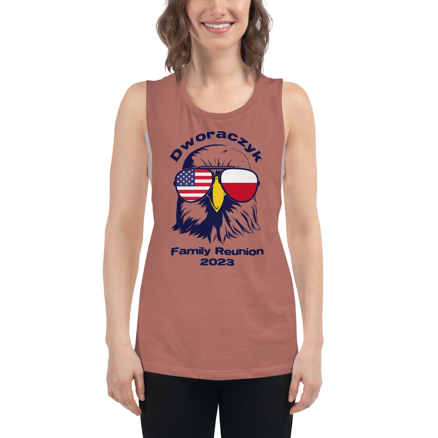 2023 Official Reunion Ladies’ Muscle Tank - BLUE LOGO