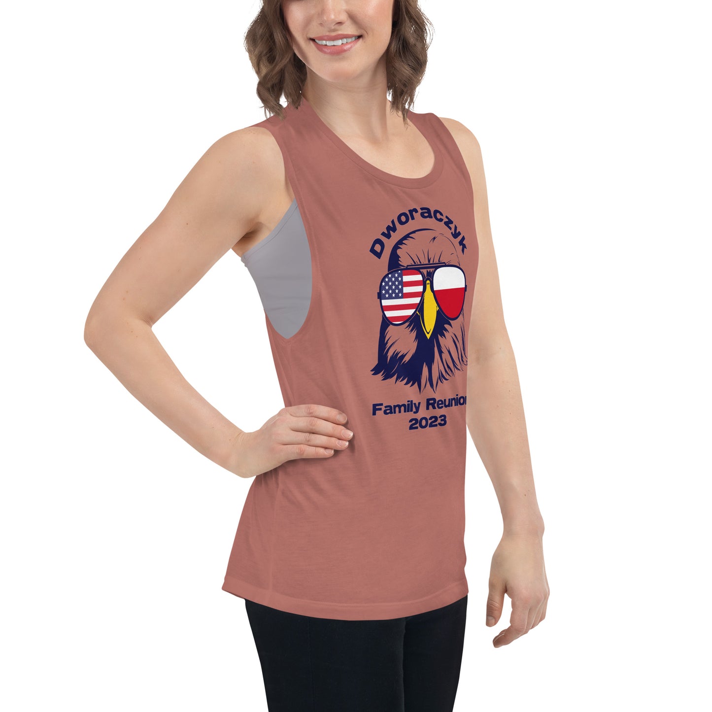 2023 Official Reunion Ladies’ Muscle Tank - BLUE LOGO