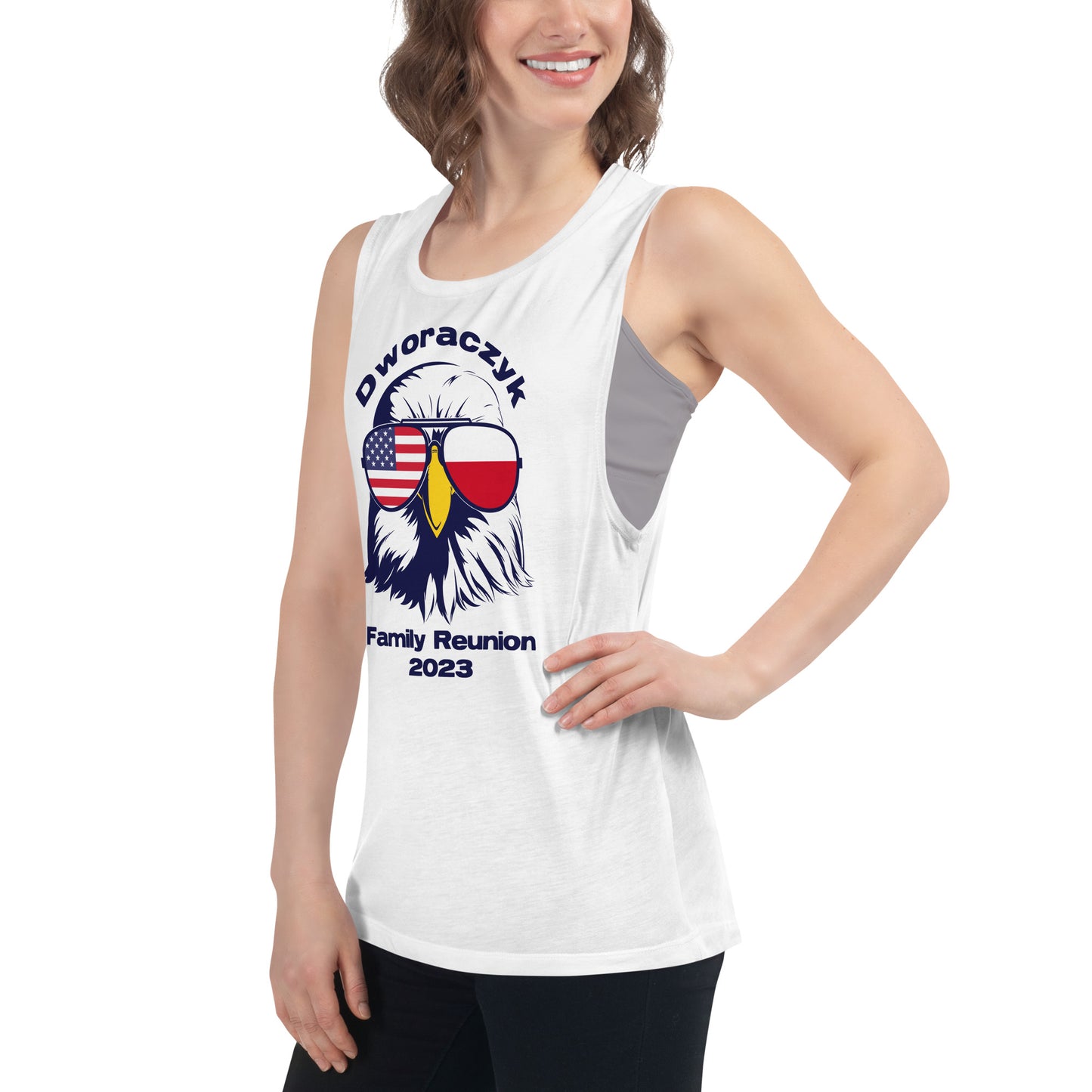 2023 Official Reunion Ladies’ Muscle Tank - BLUE LOGO