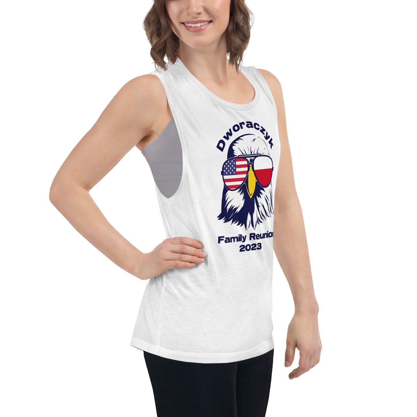 2023 Official Reunion Ladies’ Muscle Tank - BLUE LOGO