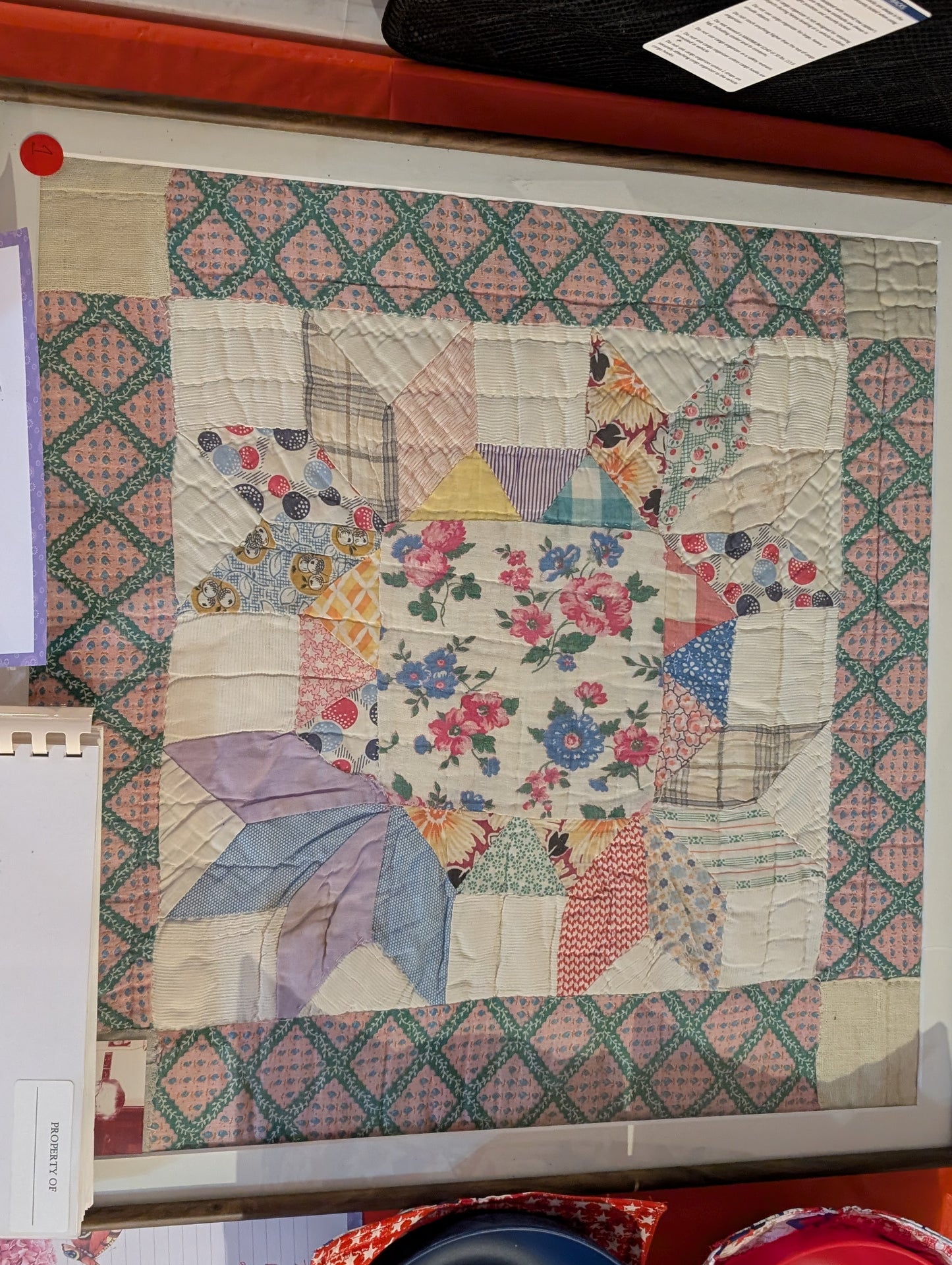 Item 1 - Hanging Quilt Square & Family History